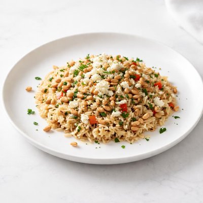 Image of Kritharaki Me Rize Greek Orzo and Rice Pilaf