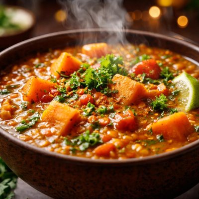 Image of Kumara and Red Lentil Soup