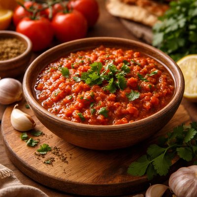 Image of Kuwaiti Daqoos Tomato Garlic Cilantro Sauce