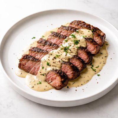 Image of L Entrecote Steak with Mustard Sauce