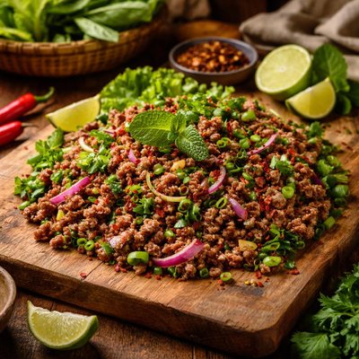 Image of Laab Thai Ground Beef Salad