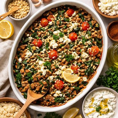 Image of Lamb and Spinach Casserole