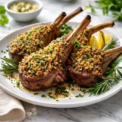 Image of Lamb Chops My Way Parmesan Herb Crusted