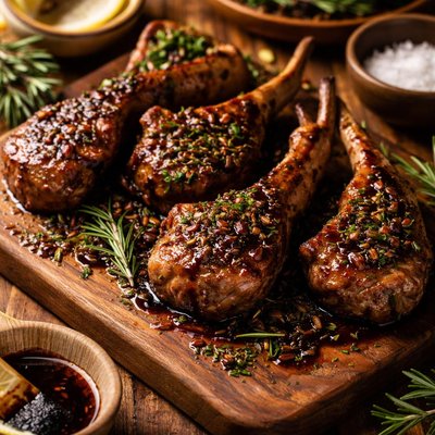Image of Lamb Chops with Balsamic Herb Glaze