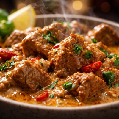Image of Lamb in Fragrant Garlic Cream Sauce Rogan Josh