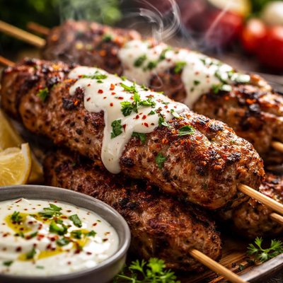 Image of Lamb Kebabs with Yoghurt Sauce