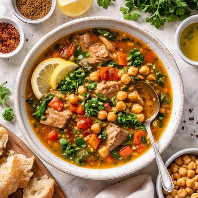 Image of Lamb or Chicken and Garbanzo Soup