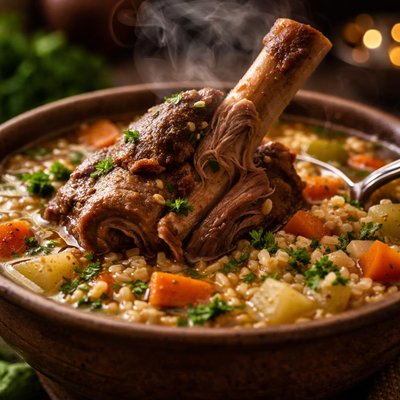 Image of Lamb Shank and Barley Soup