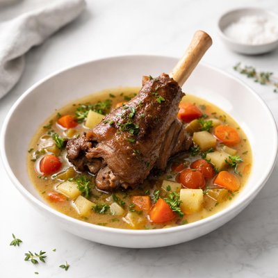 Image of Lamb Shank and Vegetable Soup