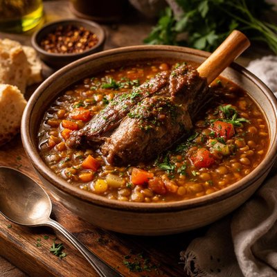Image of Lamb Shank Lentil Soup