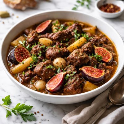 Image of Lamb Stew with Parsnips and Figs
