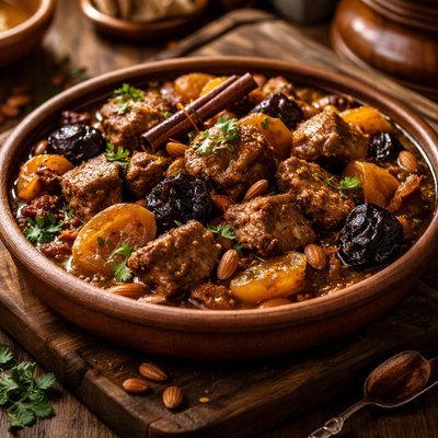 Image of Lamb Tagine with Cinnamon Saffron and Dried Fruit
