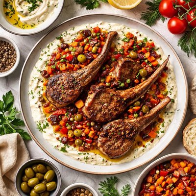 Image of Lamb with Ricotta Skordalla Car Tom Oni Oli Re