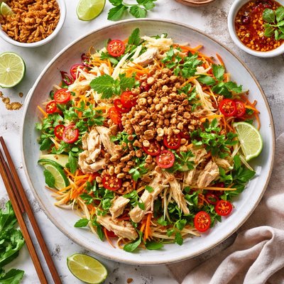 Image of Lao Mixed Salad with Peanuts and Fried Shallots