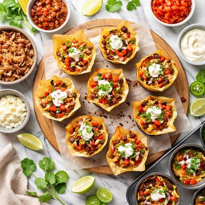 Image of Lasagna Cupcakes Carnita Style