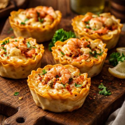 Image of Lasagna Cupcakes Wih Seafood
