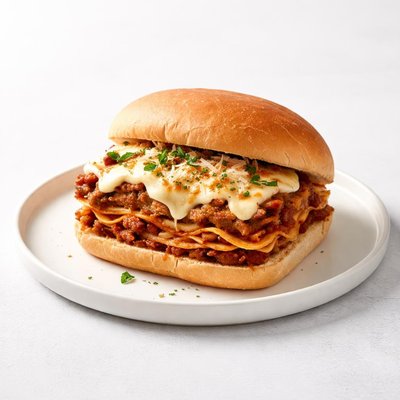 Image of Lasagna on a Bun