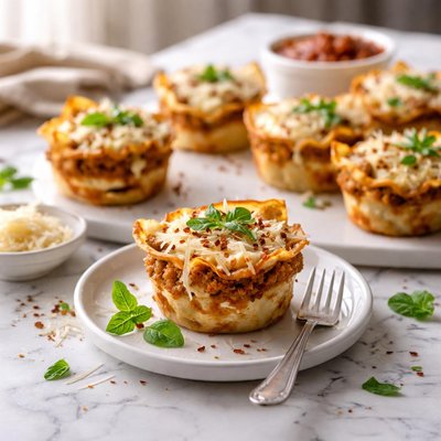 Image of Lasagna Sliders Cupcakes