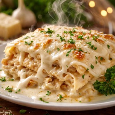 Image of Lasagna with Alfredo Sauce