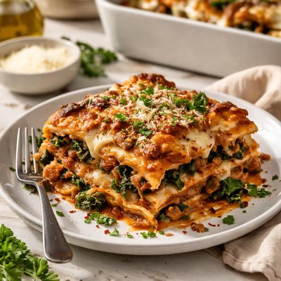 Image of Lasagna with Sausage and Kale