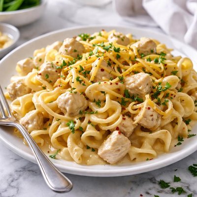 Image of Last Minute Cheddar Chicken and Noodles
