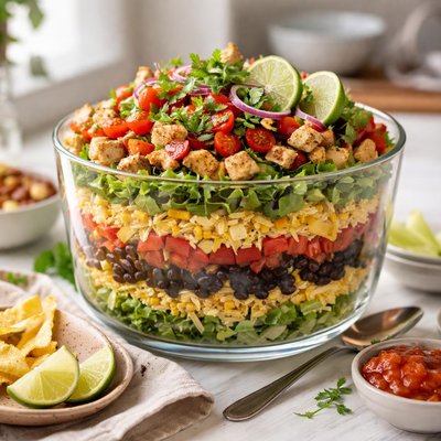 Image of Layered Mexican Chicken Salad
