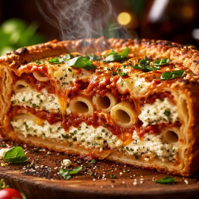 Image of Layered Pasta Ricotta Pie