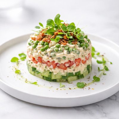 Image of Layered Pea Salad