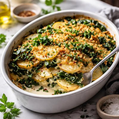 Image of Layered Potatoes with Kale