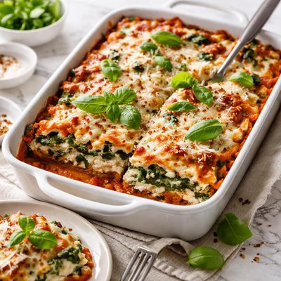 Image of Layered Spinach and Ricotta Cheese Bake Sbd Style