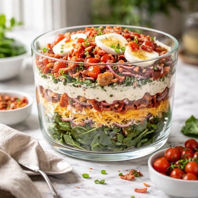 Image of Layered Spinach Salad