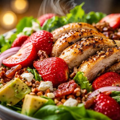 Image of Layered Strawberry Chicken Salad