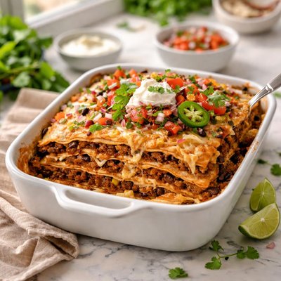 Image of Layered Tortilla Casserole