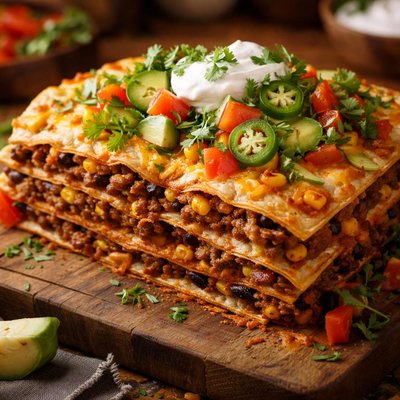 Image of Layered Tostada Bake