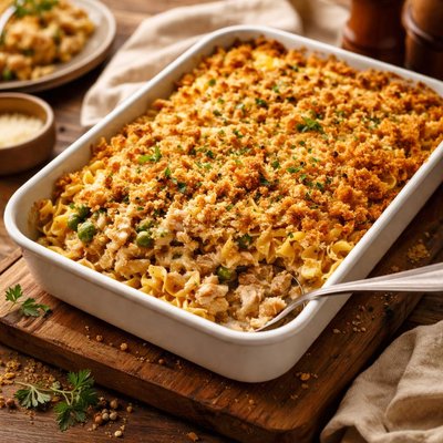 Image of Layered Tuna Noodle Casserole