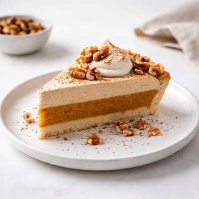 Image of Layered Walnut Pumpkin Pie