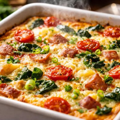 Image of Lazy Day Brunch Casserole Crustless Quiche