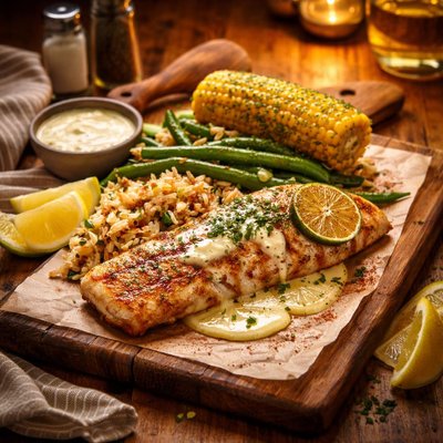 Image of Lazy Days Restaurant Fish with Key Lime Butter Sauce
