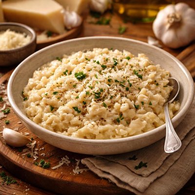 Image of Lazy Garlic Parmesan Risotto
