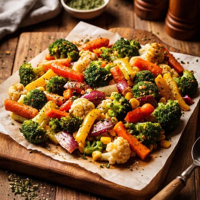 Image of Lazy Oven Cooked Frozen Vegetables