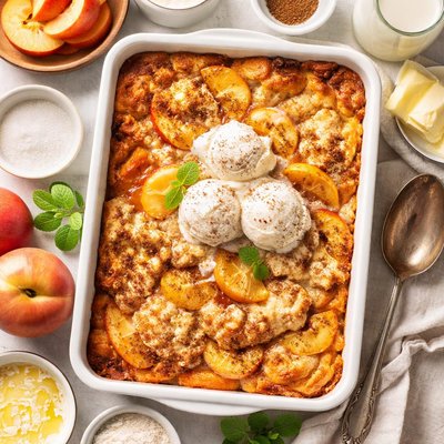 Image of Lazy Peach Cobbler