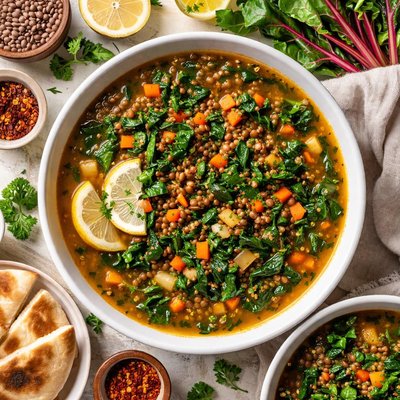 Image of Lebanese Lentil and Swiss Chard Soup