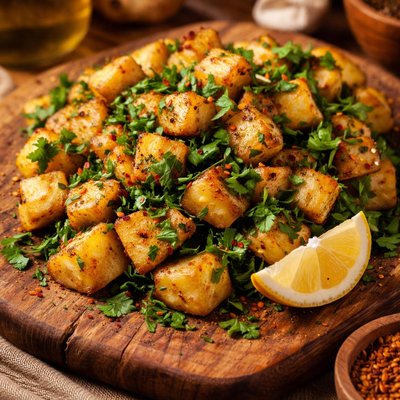 Image of Lebanese Potatoes with Cilantro Batata Bi Kizbara