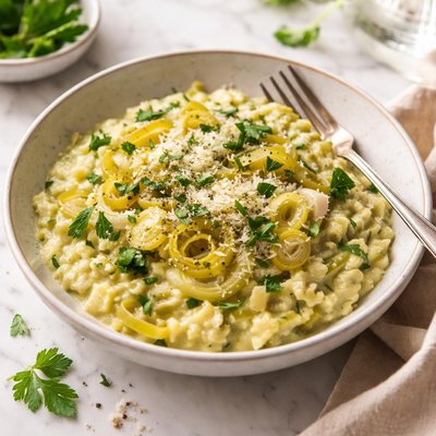 Image of Leek and Green Garlic Risotto