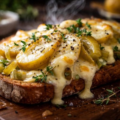 Image of Leek and Pear English Rarebit