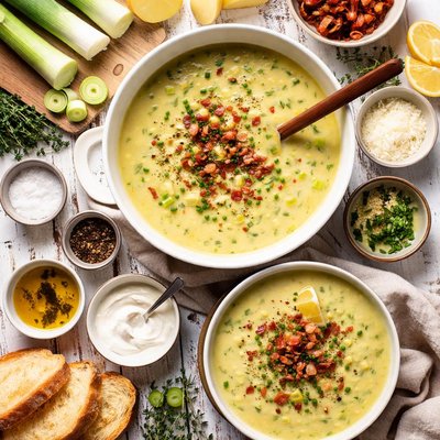 Image of Leek and Potato Soup Jamie Oliver