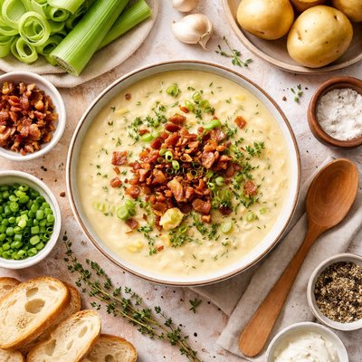 Image of Leek and Potato Soup Sopa De Papa Y Poro