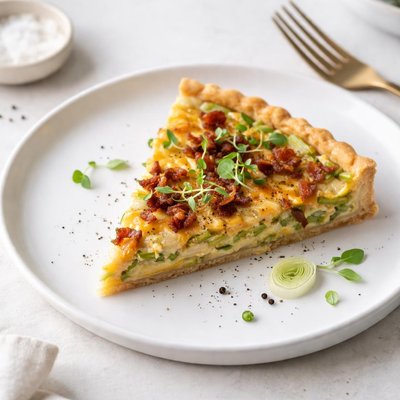 Image of Leek Bacon Cheddar Tart