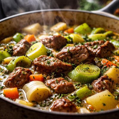 Image of Leek N Lamb Stew Meal in One Pot