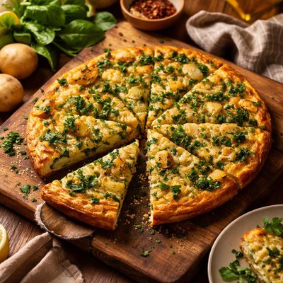 Image of Leek Potato Spinach Frittata